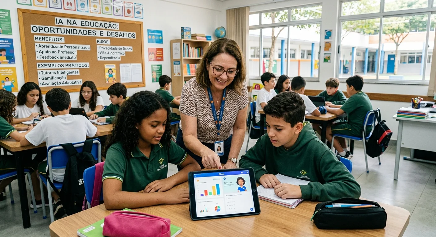 IA na educação: benefícios, riscos e exemplos práticos para escolas