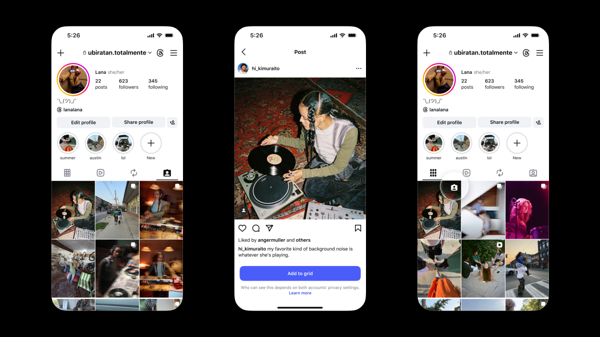 O recurso mais recente do Instagram permite adicionar postagens marcadas à grade do seu perfil