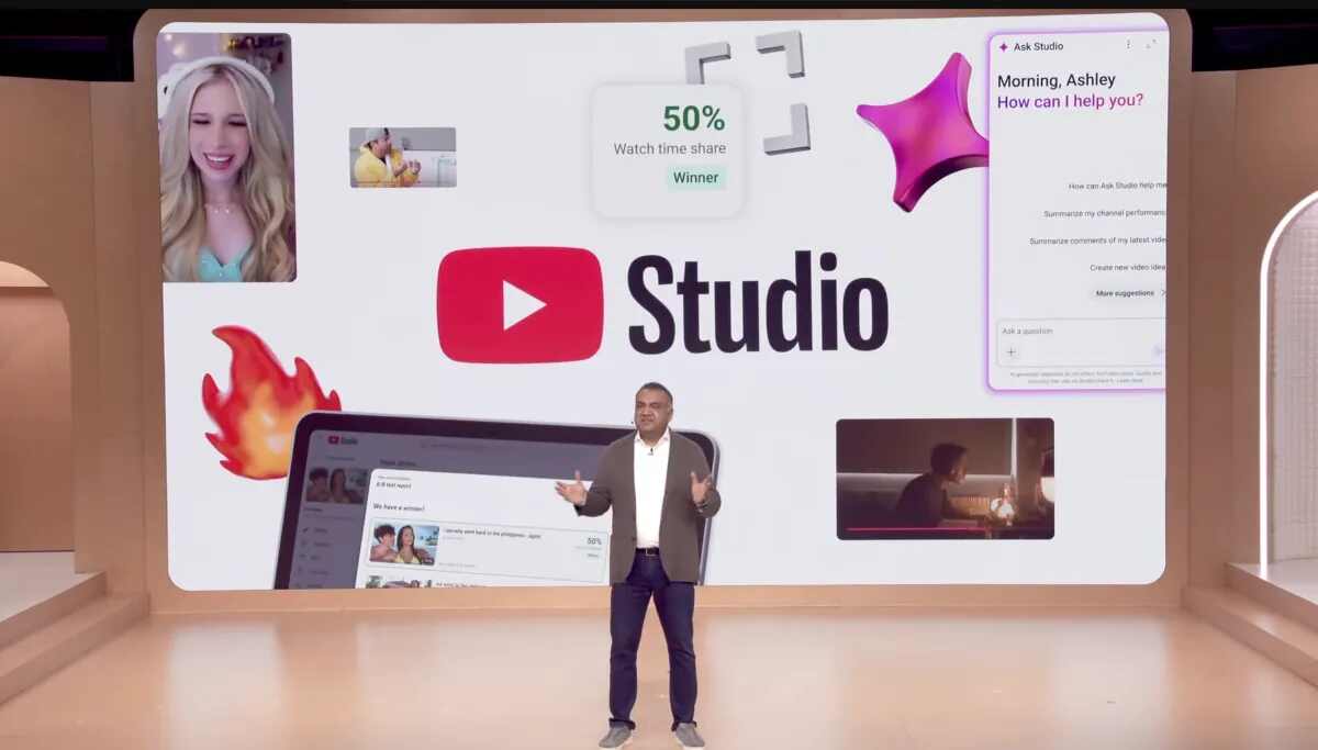 O YouTube lança novos recursos de IA para criadores em seu aplicativo Studio