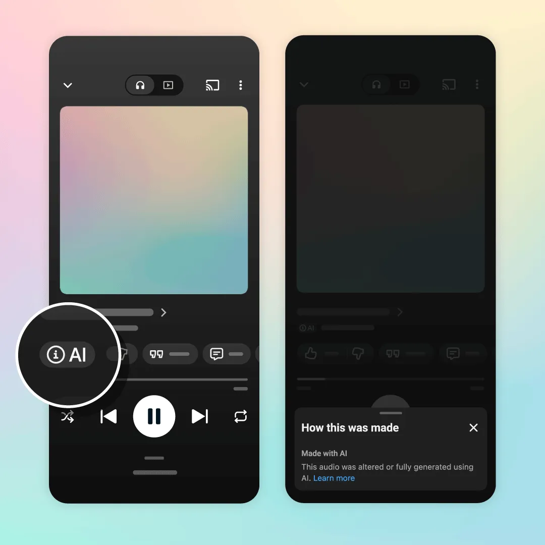 YouTube Music lança novos selos à medida que música gerada por IA inunda plataformas de streaming